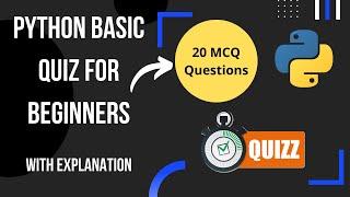 Basic Python Quiz for Beginners | 20 Important Python Programming MCQs | Python Quiz/Assessment