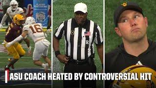 Kenny Dillingham IN DISBELIEF after controversial hit not ruled targeting  | ESPN College Football