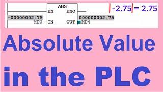 Siemens PLC-Absolute Value of numbers in Siemens PLC by STEP7 software