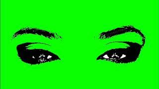 ️GREEN SCREEN EFFECTS: cute eyes girl