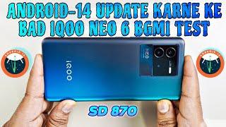 IQOO NEO 6 PUBG TEST WITH FPS METER || IQOO NEO 6 android 14 gaming Performance