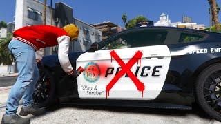 Spray Painting The Police Department In GTA 5 RP