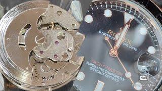 Assembly and Disassembly of an automatic Chinese movement. Service of a fake Rolex
