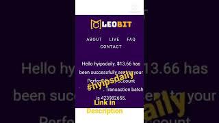 13.66$ live proof of #Leobit.cc | Best 1$ hourly #hyip investment site. 0 day #hyipsdaily