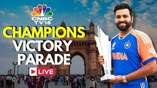 Team India Victory Parade Live: Marine Drive Sea of Blue | T20 World Cup Champions | Rohit | N18L