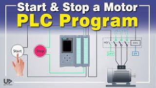Siemens PLC Training: Motor Start and Stop Ladder Logic PLC Program | PLC Programming Examples