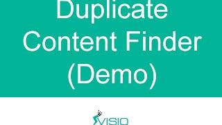 Duplicate Content Finder / Similar Page Checker Tool