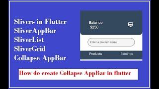 Flutter Slivers | SliverAppBar |SliverList |CollapseAppBar in #Flutter