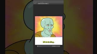 SpongeBob Memes + Photoshop A.I. Generative Fill: Handsome Squidward #shorts