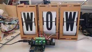 DIY Split-flap display: three module demo