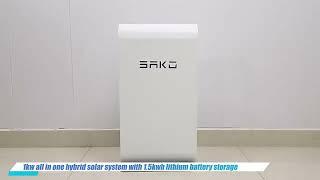 SAKO SOLAR Energy Storage System Inverter 1KW Build-in Lithium Battery 1.5KWh Working Life 10+ Years