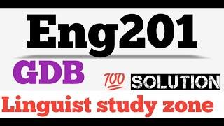 Eng201 GDB solutions 2024 | Eng201 gdb solutions 2024