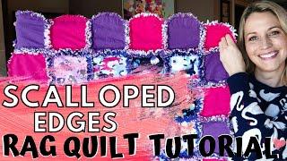 RAG QUILT IDEA: ADD SCALLOPED EDGES (Sewing Tutorial) Beginner Sewing Project: Free Pattern.