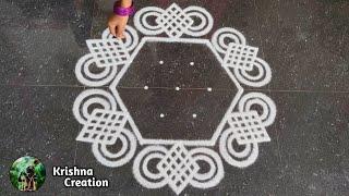 Maha shivaratri special rangoli kolam| 5x3 dot easy padi kolam | pandaga muggulu | Beautiful rangoli