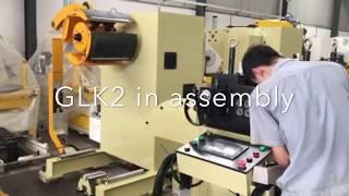 compact coil feeding line GLK2 decoiler straightener feeder in assembly