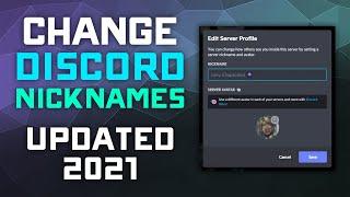 2021 How to Change Nicknames on Discord Servers (Edit Server Profile)