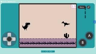 How to program The Jumping T-Rex with Microsoft MakeCode Arcade.