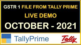 OCTOBER -2021 GSTR 1 FILE FROM TALLY PRIME LIVE DEMO | GST RETURN FROM TALLY PRIME