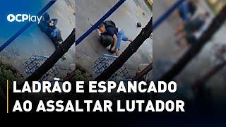 Ladrão é espancado ao assaltar lutador, ele foge e ainda tenta roubar carro