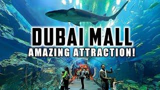 [4K] Must-See Attraction Inside the DUBAI MALL! DUBAI AQUARIUM & UNDERWATER ZOO!