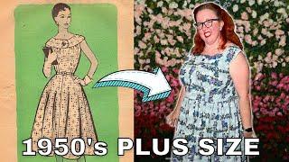 I made a plus size vintage dress pattern for Atlanta Frocktails