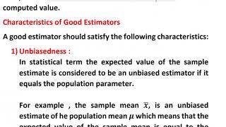Theory of Estimation Part -I