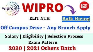 Wipro Off Campus Drive 2021 | 2020 - Wipro elite national talent hunt 2021 | wipro recruitment 2021