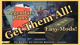 How to get ALL Legendary Weapon Plans! - Easy Mods! - Full Guide! - Fallout 76!