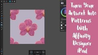 Turn Your Artwork Into Patterns In Affinity Design iPad | Watercolor Patterns, Color Pencil Patterns