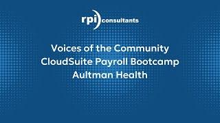 Voices of the Community - Payroll Bootcamp - Aultman Health