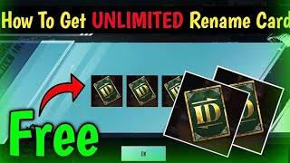 100% Working Tricks To Get Free Rename Card | Top 5 Tricks To Get Rename Card In BGMI/PUBG 