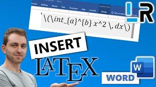 MS Word Insert formula using LaTex equation - 1 Minute