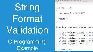 String Format Validation | C Programming Example