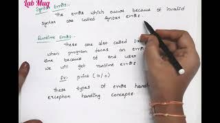 Errors and Types of errors in Python|| Python tutorials in Telugu