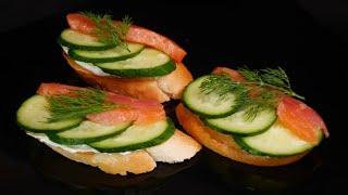 БУТЕРБРОДЫ С КРАСНОЙ РЫБОЙ И ОГУРЦОМ | Salmon & Cucumber Sandwich