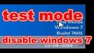 How to remove Windows 7 Test Mode Build 7601 parmanent 100%