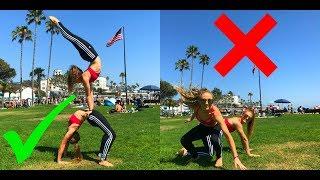 Extreme Yoga Challenge at Laguna Beach | The Rybka Twins