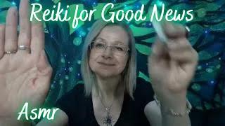 Reiki for good news. ASMR amazonite crystal healing