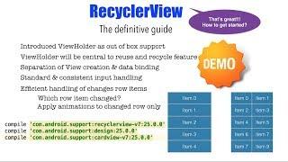 RecyclerView - Part 5, The definitive guide