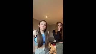 2 girls rip loud burps on tiktok live meme