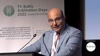 Keynote Speech of Dr. Selim at the 11. Baltic Arbitration Days, the subject of Arbitration in Africa