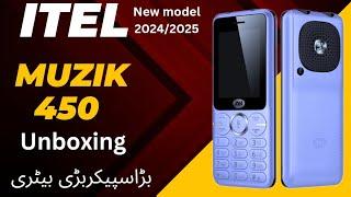 Itel "Muzik 450"  unboxing!price?reviewBest big battery big speaker phone#itelnewmodelmuzik450unboxi