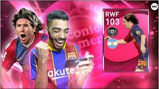 I GOT L.MESSI 103 RATED  BARCELONA ICONIC MOMENT PACK OPENING PES 2021 MOBILE