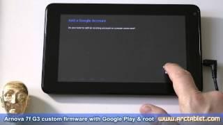 Arnova 7f G3 custom firmware with Google Play (Android Market)