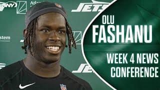 Olu Fashanu happy to learn from Jets' veteran offensive linemen | SNY