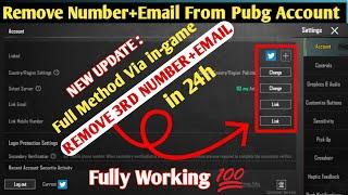 Remove 3rd Number+Email Linked Via in-Game Full Method | Phone Number aur Email Unlink Kare 24h Mein