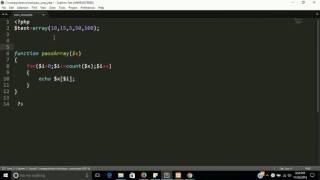 how to pass an array in function  php | Learn php