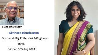 Akshata Bhadranna India Sustainability Enthusiast & Engineer Vidped 563 August 2024