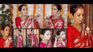 Traditional Diwali Indian Makeup Look 2021 // Indian Festival Makeup Tutorial...