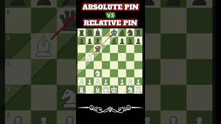 Absolute pin Vs Relative pin #chess #shorts #youtubeshorts @chess